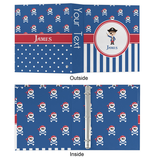 Blue Pirate 3 Ring Binders - Full Wrap - 1" - APPROVAL