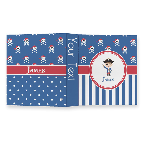 Blue Pirate 3 Ring Binders - Full Wrap - 1" - OPEN OUTSIDE