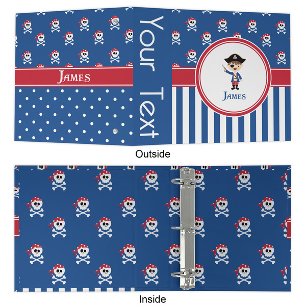 Blue Pirate 3 Ring Binders - Full Wrap - 2" - APPROVAL
