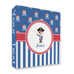 Blue Pirate 3 Ring Binder - Full Wrap - 2" (Personalized)