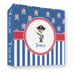 Blue Pirate 3 Ring Binder - Full Wrap - 3" (Personalized)