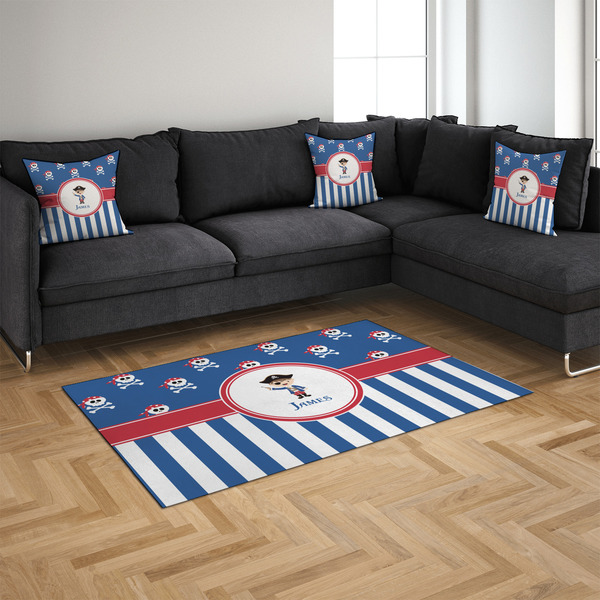 Blue Pirate 4'x6' Indoor Area Rugs - IN CONTEXT