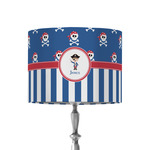 Blue Pirate 8" Drum Lamp Shade - Fabric (Personalized)