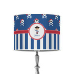 Blue Pirate 8" Drum Lamp Shade - Poly-film (Personalized)