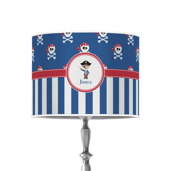 Blue Pirate 8" Drum Lampshade - ON STAND (Poly Film)