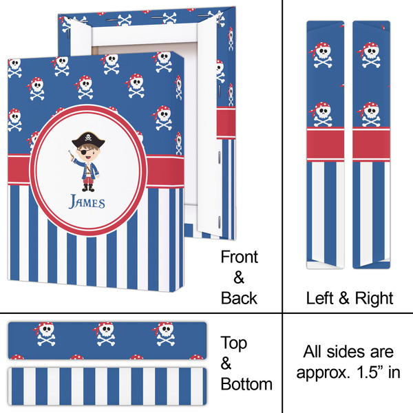 Blue Pirate 8x10 - Canvas Print - Approval