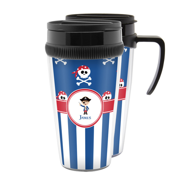Custom Blue Pirate Acrylic Travel Mug (Personalized)