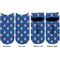 Blue Pirate Adult Ankle Socks - Double Pair - Front and Back - Apvl