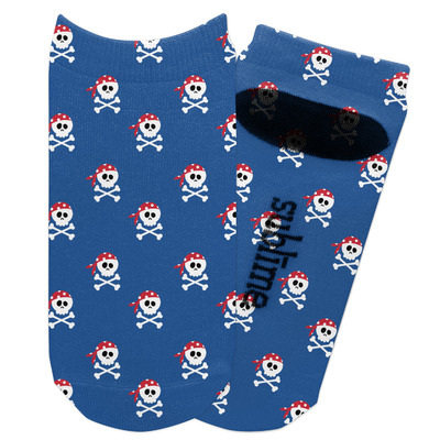 Blue Pirate Adult Ankle Socks (Personalized)