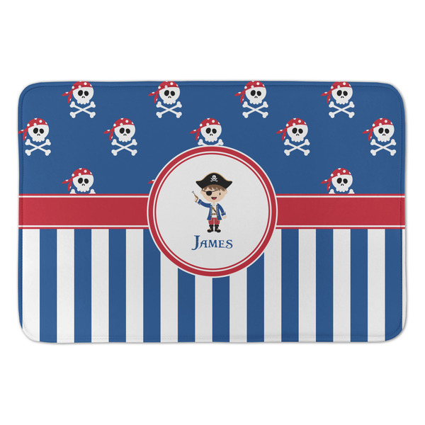 Custom Blue Pirate Anti-Fatigue Kitchen Mat (Personalized)