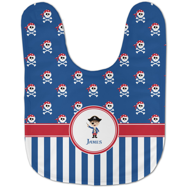Blue Pirate Baby Bib - AFT flat