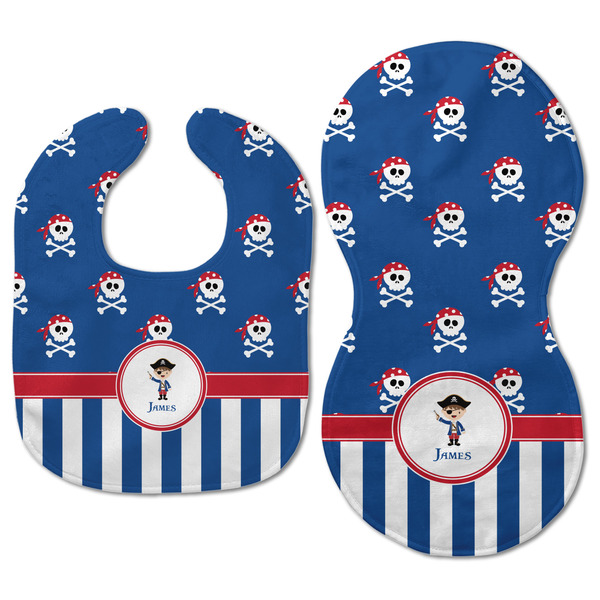 Blue Pirate Baby Bib & Burp Set - Approval (new bib & burp)