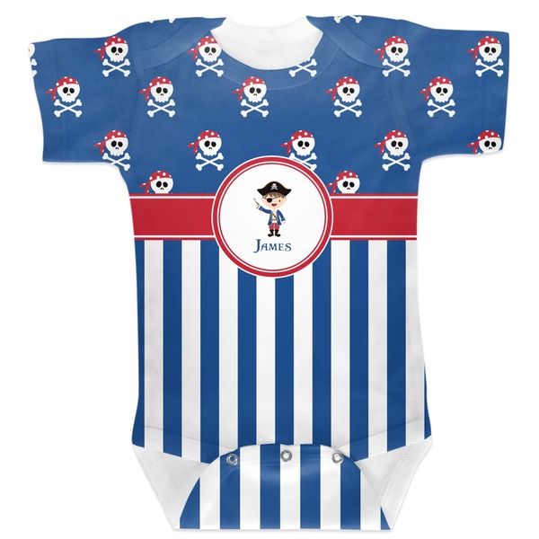 Custom Blue Pirate Baby Bodysuit 6-12 (Personalized)