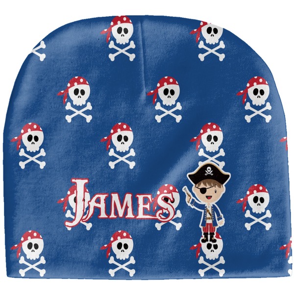 Custom Blue Pirate Baby Hat (Beanie) (Personalized)