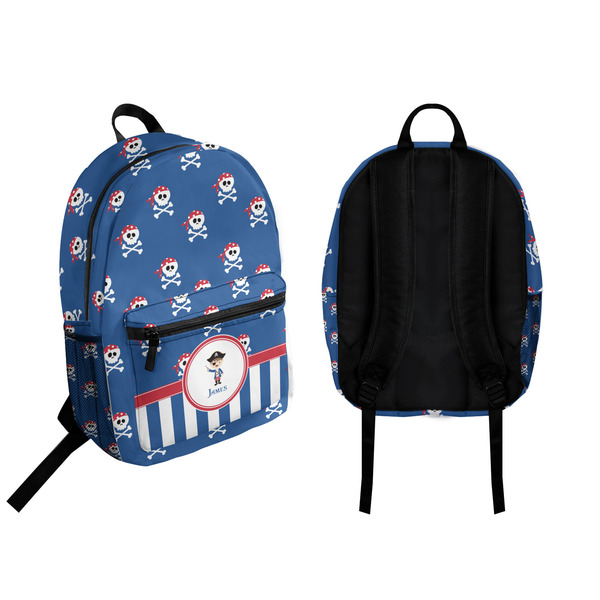 Blue Pirate Backpack front and back - Apvl