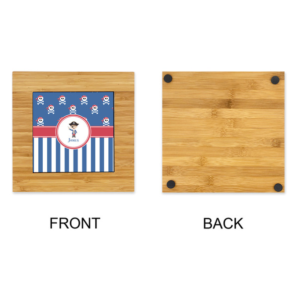 Blue Pirate Bamboo Trivet with 6" Tile - APPROVAL