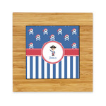 Blue Pirate Bamboo Trivet with Ceramic Tile Insert (Personalized)