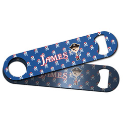 Blue Pirate Bar Bottle Opener w/ Name or Text