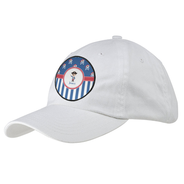 Custom Blue Pirate Baseball Cap - White (Personalized)