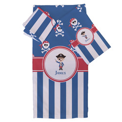 Blue Pirate Bath Towel Set - 3 Pcs (Personalized)