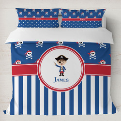 Blue Pirate Duvet Cover Set - King (Personalized)