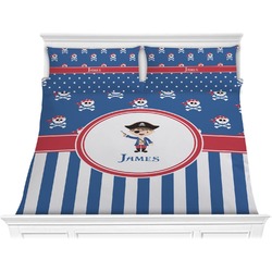 Blue Pirate Comforter Set - King (Personalized)