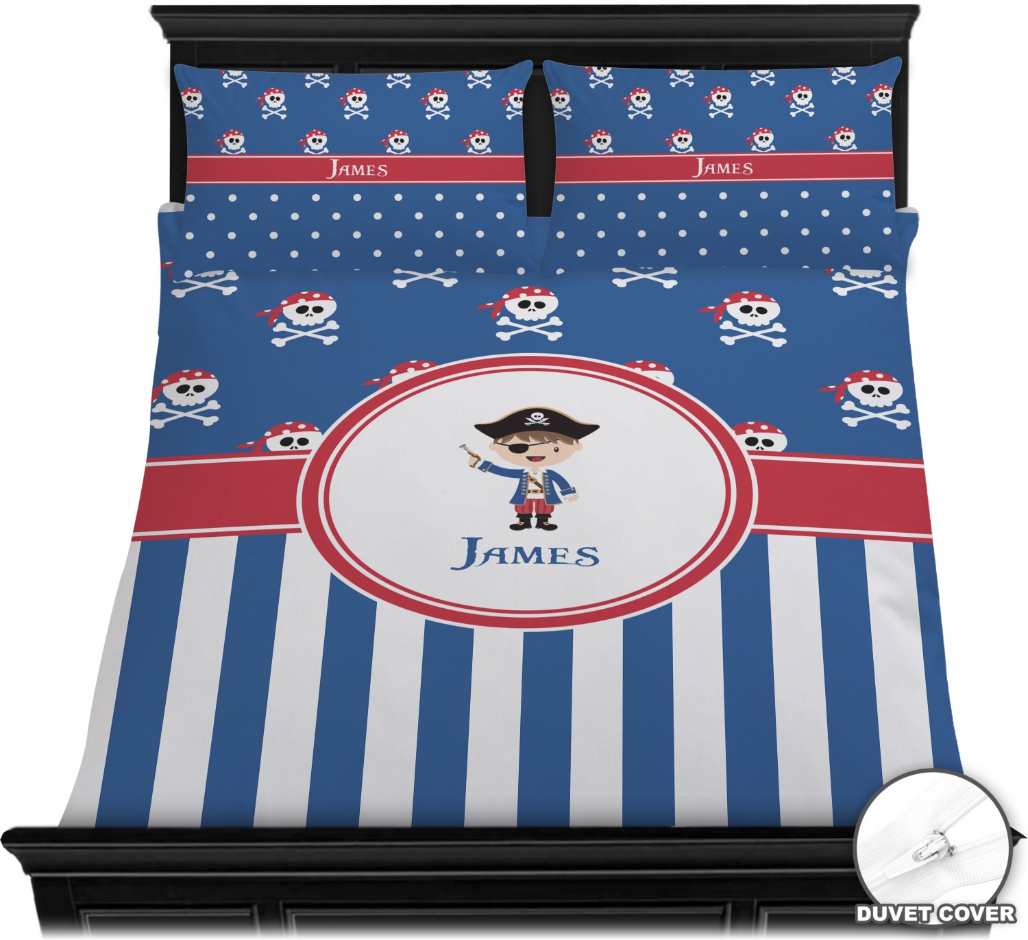Blue Pirate Duvet Covers Personalized Youcustomizeit