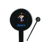 Blue Pirate 7" Round Plastic Stir Sticks - Black - Single Sided (Personalized)