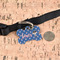 Blue Pirate Bone Shaped Dog ID Tag - Large - In Context