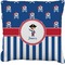 Blue Pirate Faux-Linen Throw Pillow 18" (Personalized)
