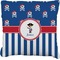 Blue Pirate Faux-Linen Throw Pillow 20" (Personalized)