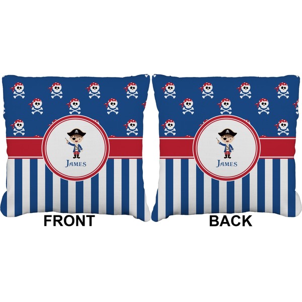 Blue Pirate Burlap Pillow Approval