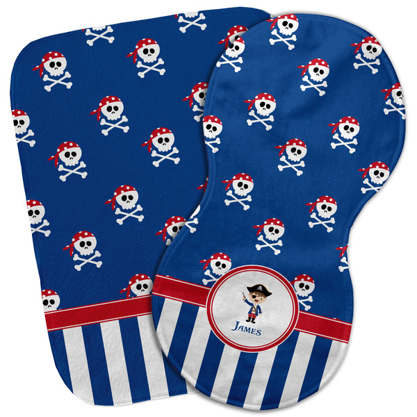 Custom Blue Pirate Burp Cloth (Personalized)