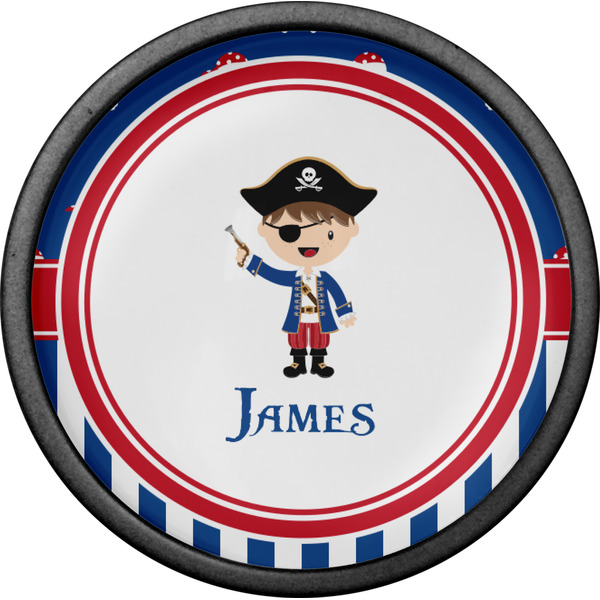 Blue Pirate Cabinet Knob - Black - Front