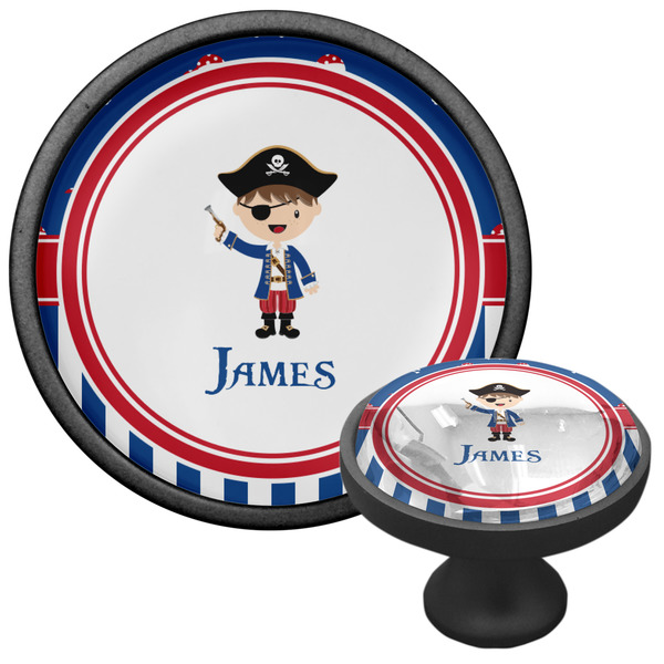 Blue Pirate Cabinet Knob - Black - Multi Angle