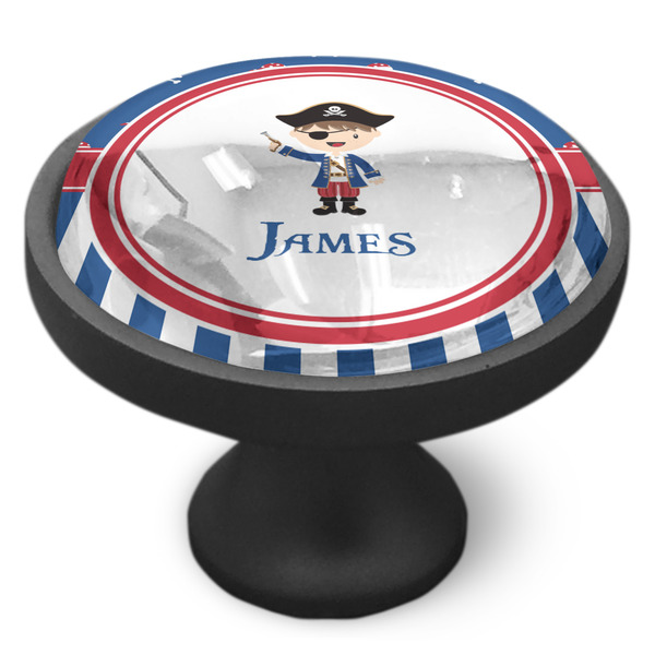 Blue Pirate Cabinet Knob - Black - Side