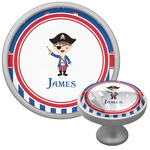 Blue Pirate Cabinet Knob (Silver) (Personalized)