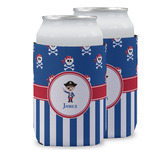 Blue Pirate Can Cooler (12 oz) w/ Name or Text