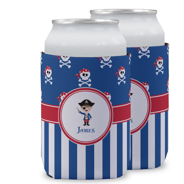 Custom Blue Pirate Can Cooler (12 oz) w/ Name or Text