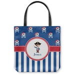 Blue Pirate Canvas Tote Bag - Small - 13"x13" (Personalized)