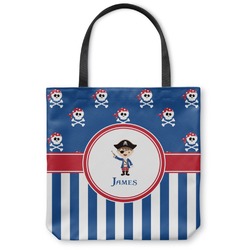 Blue Pirate Canvas Tote Bag - Small - 13"x13" (Personalized)