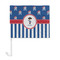 Blue Pirate Car Flag - Large - FRONT