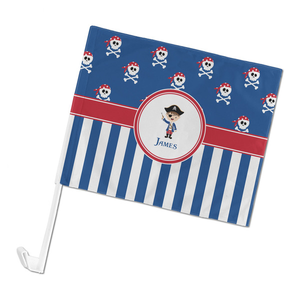 Custom Blue Pirate Car Flag - Large (Personalized)