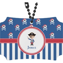Blue Pirate Rear View Mirror Ornament (Personalized)