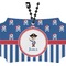 Blue Pirate Rear View Mirror Ornament (Personalized)