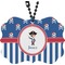 Blue Pirate Rear View Mirror Decor (Personalized)