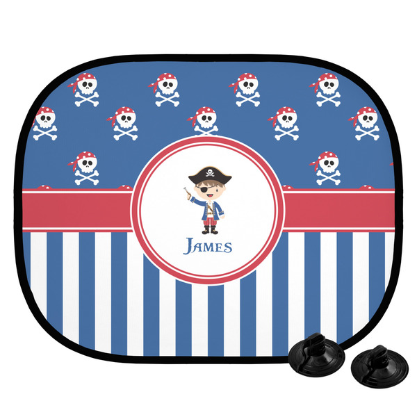 Custom Blue Pirate Car Side Window Sun Shade (Personalized)