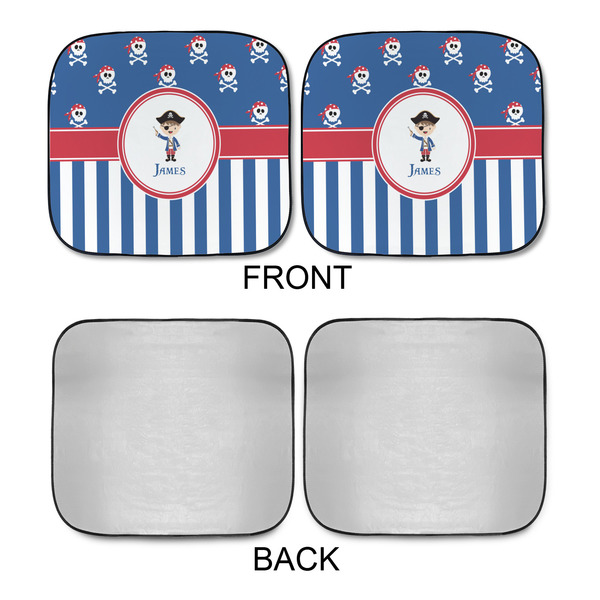 Blue Pirate Car Sun Shades - APPROVAL
