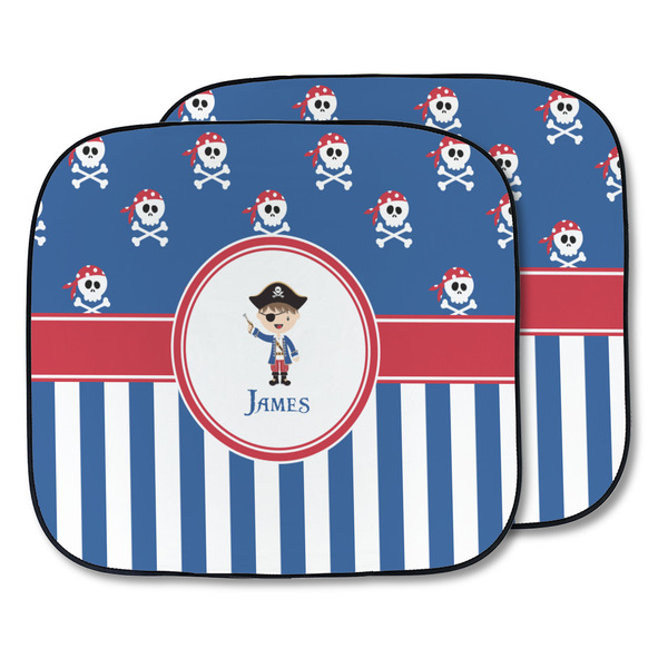 Custom Blue Pirate Car Sun Shade - Two Piece (Personalized)
