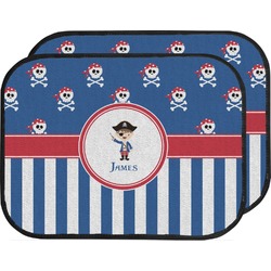 Blue Pirate Car Floor Mats (Back Seat) (Personalized)